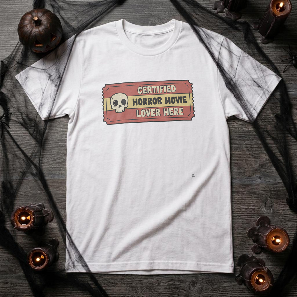 CERTIFIED HORROR MOVIE LOVER HERE | Spooktacular Halloween T-shirt