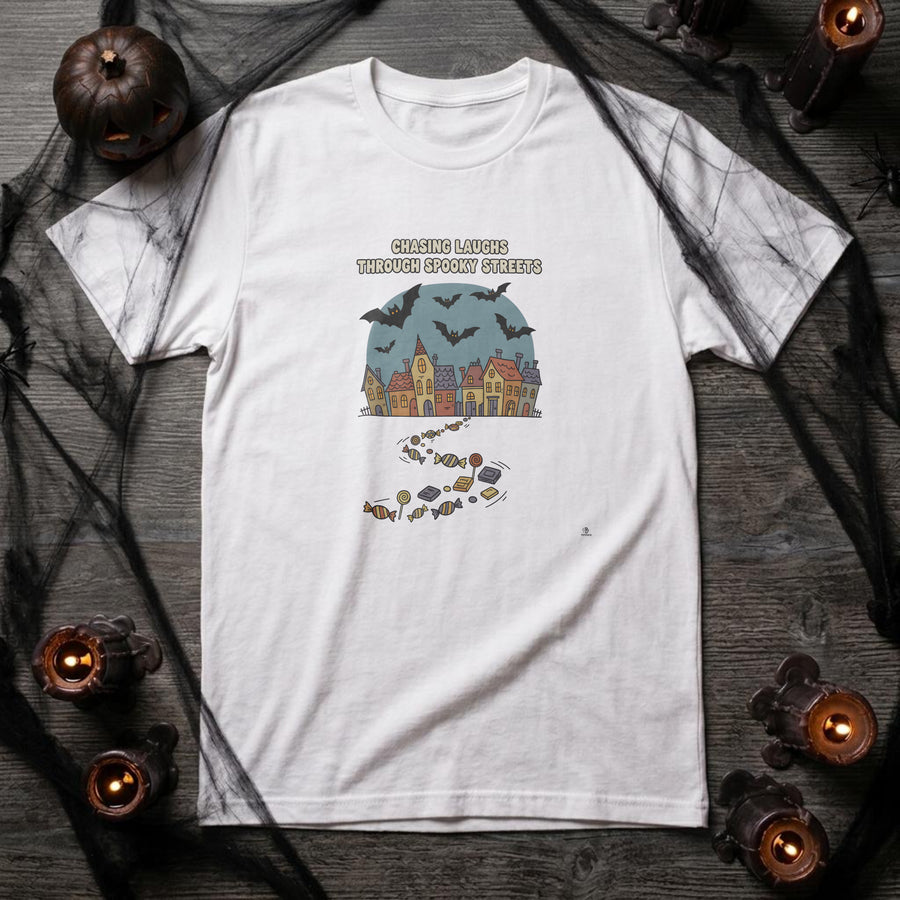 CHASING LAUGHS THROUGH SPOOKY STREETS | Fun Halloween T-Shirt