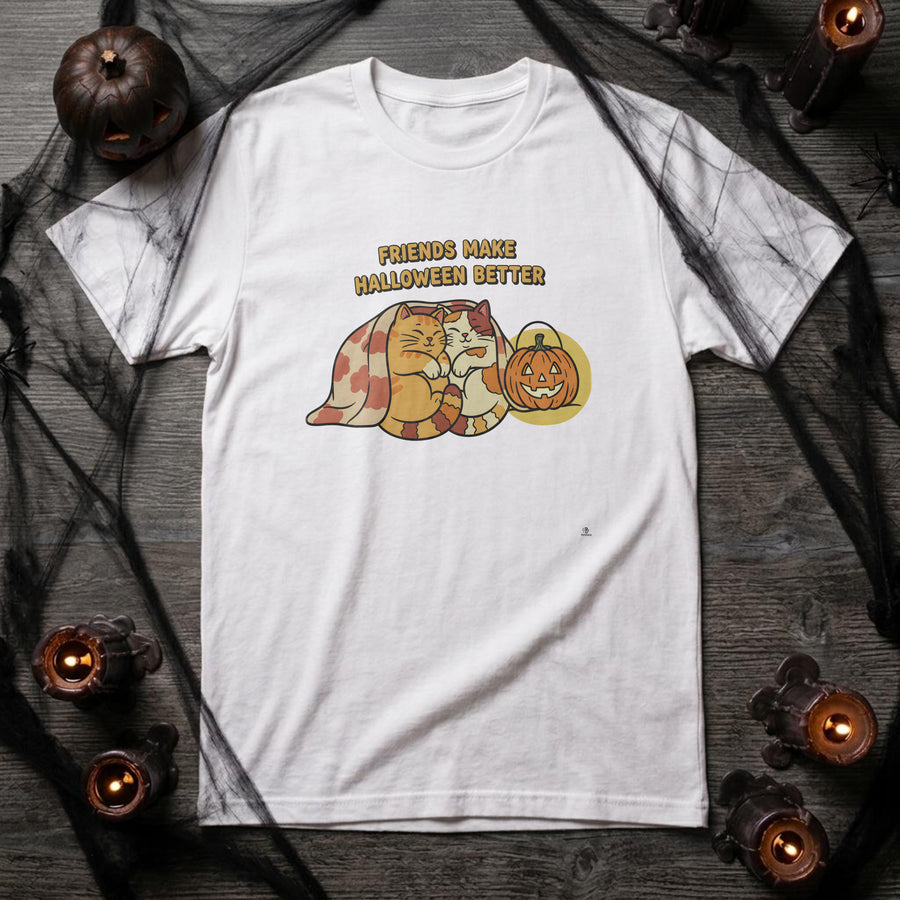 FRIENDS MAKE HALLOWEEN BETTER | Funny Cat Owner T-shirt