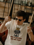 KING OF CHARCOAL AND DAD JOKES | Humorous Grill Master T-shirt - lifestyle