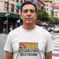 GOODBYE ROUTINE HELLO FREEDOM | Funny Retirement T-Shirt