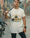 CAPTAIN OF THE CAT CREW | Humorous Cat Dad T-shirt - lifestyle