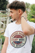 PROUD HANDS STEADY WORK REAL RESULTS | Humorous HVAC Technician T-Shirt - lifestyle