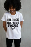 SILENCE HELPS ME FOCUS | Funny Late Night Gaming T-Shirt - lifestyle