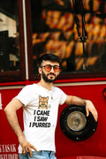 I CAME I SAW I PURRED | Funny Mountain Lion T-Shirt - lifestyle