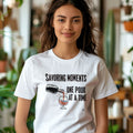 SAVORING MOMENTS ONE POUR AT A TIME | Cozy Wine Lovers T-shirt - lifestyle