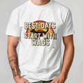 BEST DAYS START WITH WAGS | Funny Dog Dad T-shirt - lifestyle