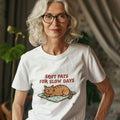 SOFT PATS FOR SLOW DAYS | Cozy T-Shirt for Senior Cat Parents - lifestyle