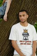 KING OF CHARCOAL AND DAD JOKES | Humorous Grill Master T-shirt - lifestyle