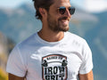 RAISED ON IRON AND GRIT | Humorous Fitness T-Shirt