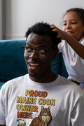 PROUD MAINE COON OWNER HERE | Funny Cat Lover T-shirt - lifestyle