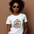 COFFEE POWERED NURSE ON DUTY | Humorous Nurse T-shirt - lifestyle
