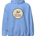 YOUR SONGS MAKE ME BRAVE | Music Lover Hoodie - accurate print preview