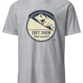 SOFT SNOW HARD CHARGES | Snowboarding T-Shirt for Enthusiasts - accurate print preview
