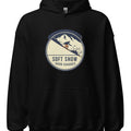 SOFT SNOW HARD CHARGES | Cozy Snowboarding Hoodie - accurate print preview