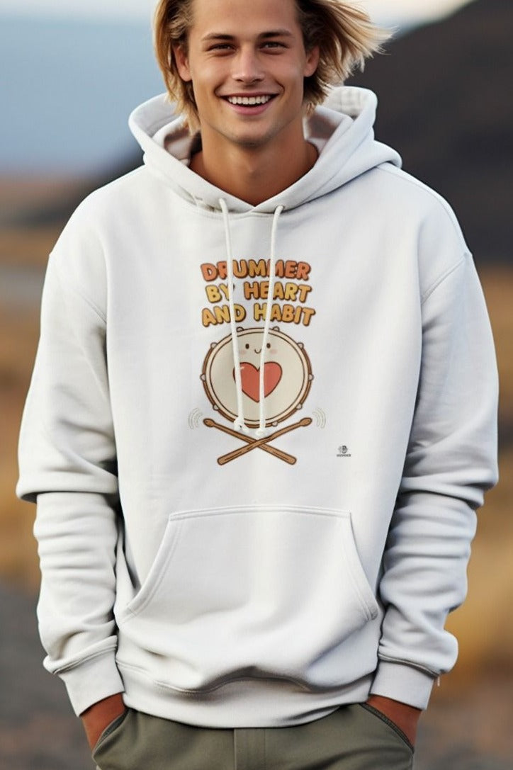 DRUMMER BY HEART AND HABIT | Cozy Hoodie for Drummers