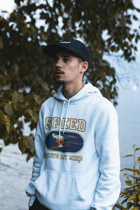 SPEED QUIETS MY MIND | Cozy Skiing Hoodie
