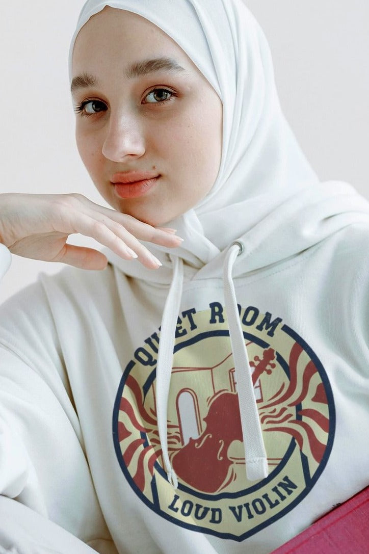 QUIET ROOM LOUD VIOLIN | Funny Violin Hoodie for Musicians