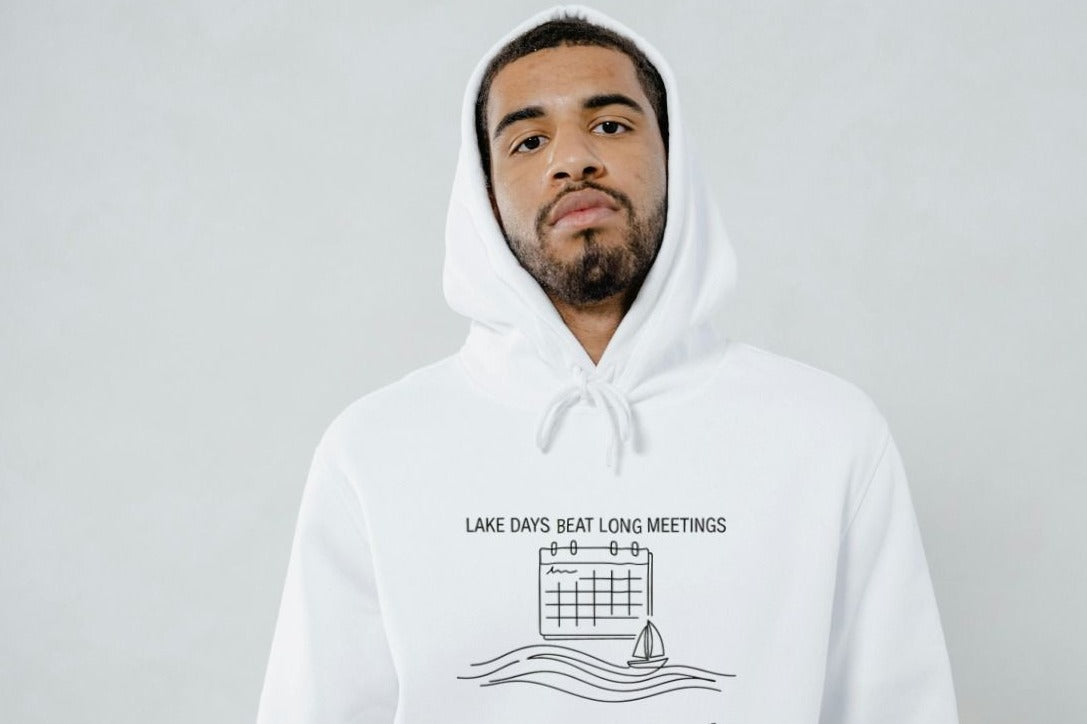 LAKE DAYS BEAT LONG MEETINGS | Cozy Hoodie for Boating Lovers