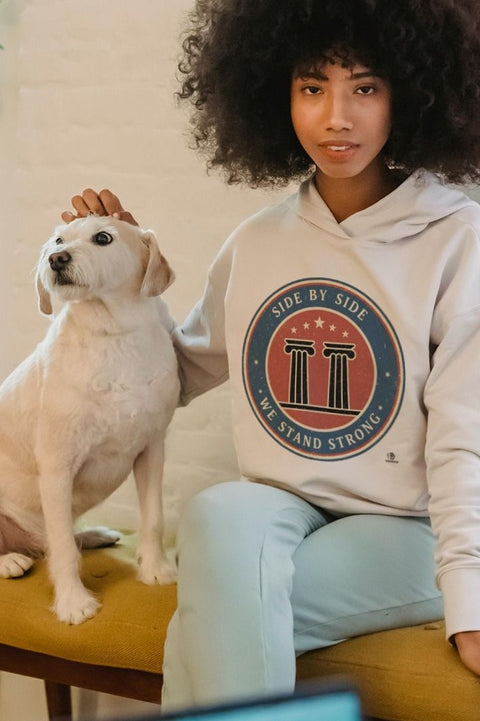 SIDE BY SIDE WE STAND STRONG | Cozy Hoodie for Siblings