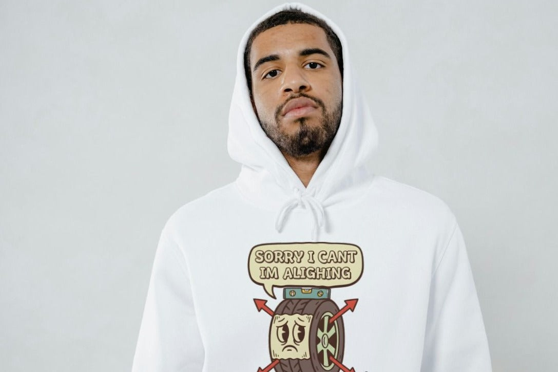 SORRY I CANT IM ALIGNING | Funny Automotive Hoodie