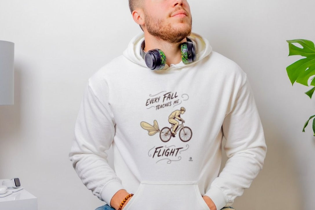 EVERY FALL TEACHES ME FLIGHT | BMX Hoodie for Enthusiasts