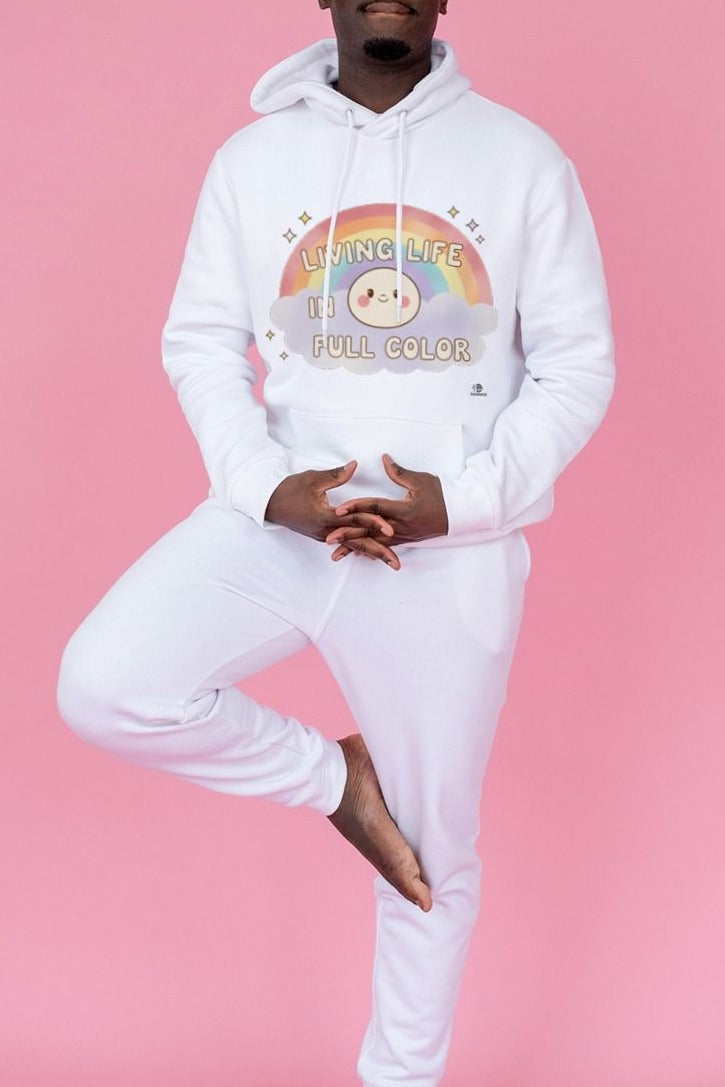 LIVING LIFE IN FULL COLOR | Fun Hoodie for Tattoo Lovers