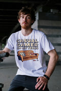 CASUAL GAMER ON MY TERMS | Funny T-shirt for Casual Gamers - accurate print preview