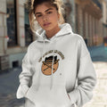 RAISED ON DIRT AND DUGOUTS | Cozy Softball Hoodie - accurate print preview