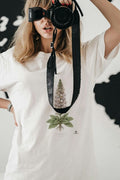 Foxglove Botanical Art T-Shirt | Vintage Wildflower Illustration - accurate print preview