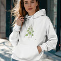 Lemon Balm Botanical Art Hoodie | Vintage Elegance for Nature Lovers - accurate print preview