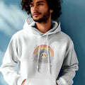 LIVING LIFE IN FULL COLOR | Fun Hoodie for Tattoo Lovers - accurate print preview
