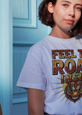 FEEL THE ROAR INSIDE | Tiger Energy T-Shirt - accurate print preview