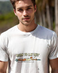 BORN TO LAY OUT | Funny Ultimate Frisbee T-Shirt - accurate print preview