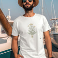 Yarrow Botanical Art T-Shirt | Embrace Nature's Beauty - accurate print preview