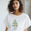 Lemon Balm Botanical Art T-Shirt | Vintage Herb Illustration - accurate print preview
