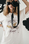 EVERY FALL TEACHES ME FLIGHT | BMX Sports T-Shirt - accurate print preview
