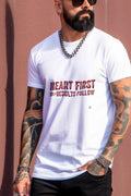 HEART FIRST RESULTS FOLLOW | Unstoppable Winners T-Shirt - accurate print preview