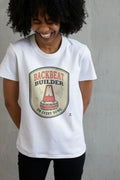 BACKBEAT BUILDER ON EVERY SONG | Funny Drummer T-shirt - accurate print preview