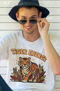 TIGER ENERGY | Wild Animal T-Shirt for Fun Lovers - accurate print preview