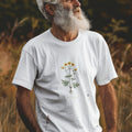 Meadow Buttercup Botanical Art T-Shirt | Vintage Wildflower Design - accurate print preview