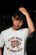 ALERT BRAIN IN SPRINT WEEK | Funny Office Life T-Shirt - accurate print preview