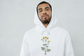 Meadow Buttercup Botanical Art Hoodie | Vintage Illustration Style - accurate print preview