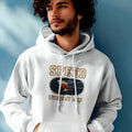 SPEED QUIETS MY MIND | Cozy Skiing Hoodie - accurate print preview