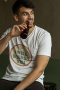 I WILL SQUASH YOU | Funny Squash T-Shirt - accurate print preview