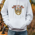 RAISED ON DIRT AND DREAMS | Cozy Baseball Hoodie - accurate print preview