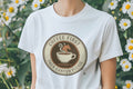 COFFEE FIRST THEN CANTER PLEASE | Equestrian T-shirt - accurate print preview