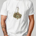 Sempervivum Botanical Art T-Shirt | Vintage Elegance in Nature - accurate print preview