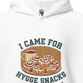 I CAME FOR HYGGE SNACKS | Cozy Scandinavian Hoodie - accurate print preview