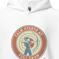 CALM STARTS AT FULL DRAW | Cozy Archery Hoodie - accurate print preview